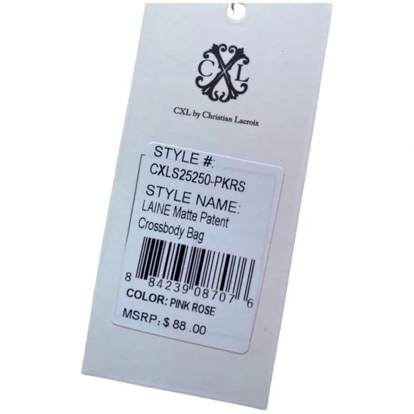 CXL by Christian Lacroix Laine Matte Patent Crossbody Pink NWT Barbiecore - Picture 9 of 9